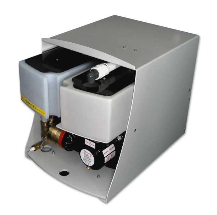 Integrated wash pump for finished Q2100R lenses